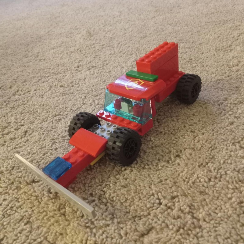 Lego Fire formula 1 racecar