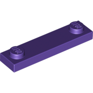 Lego Plate Special 1 x 4 with 2 Studs, 3 Bottom Tubes / Dark Purple