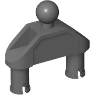Lego Towball 1 x 3 Triangle with Two Pins / Dark Bluish Gray