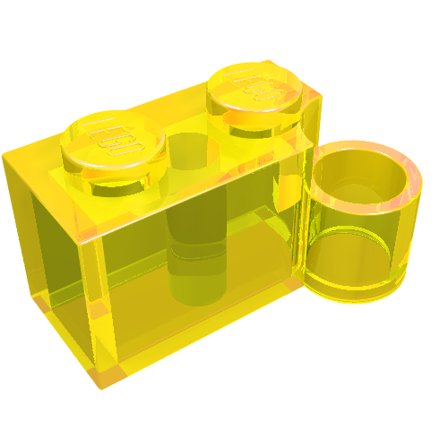 Lego Hinge Brick 1 x 4 [Lower] / Trans-Yellow