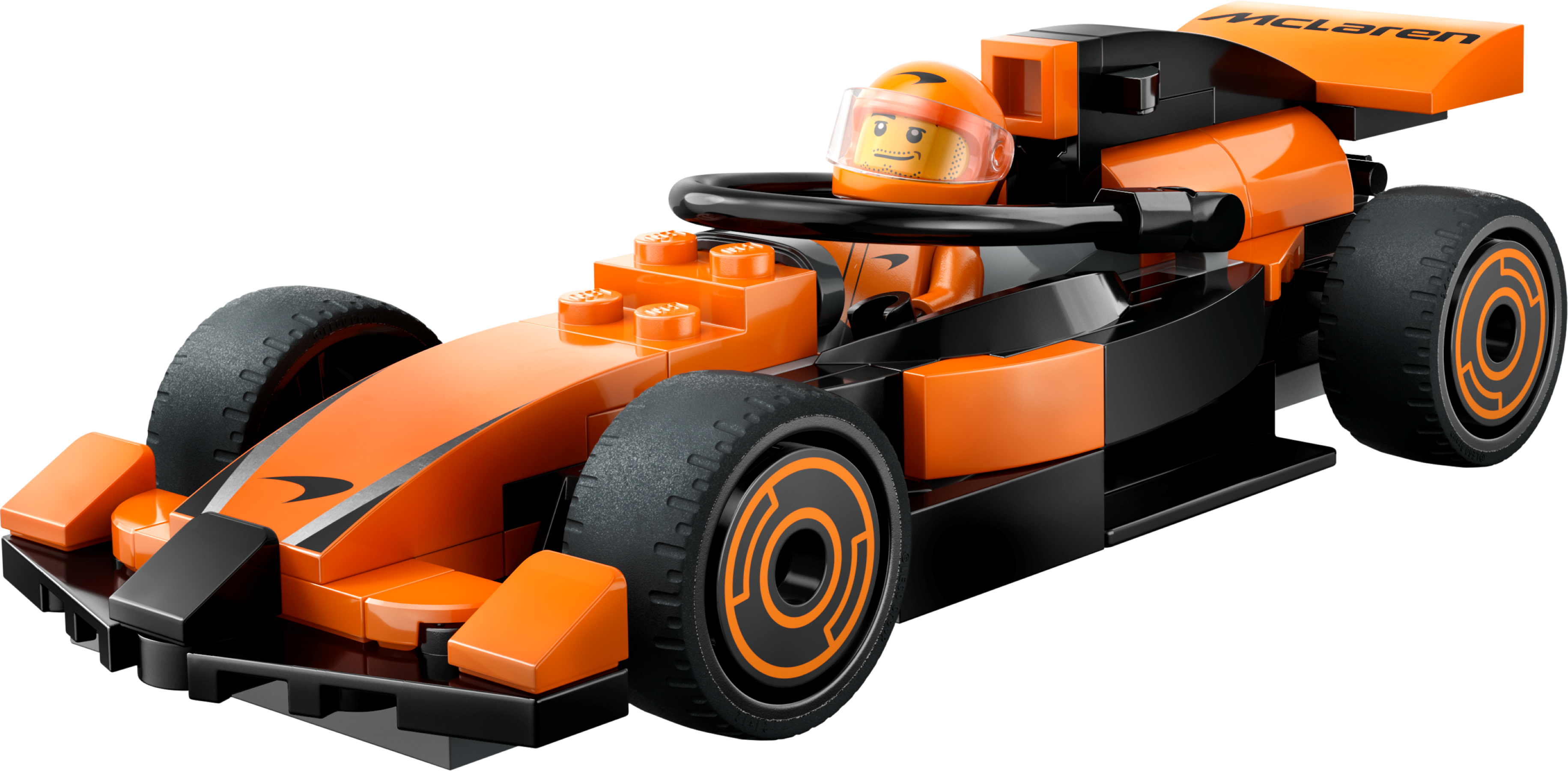 Lego F1 Driver with McLaren Race Car