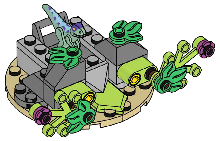 Lego Raptor and Hideout