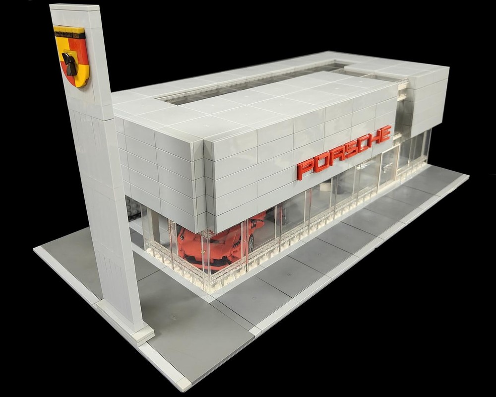 Lego Modular Porsche Dealership and Garage
