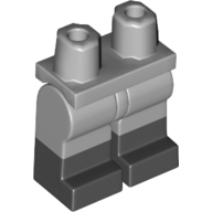 Lego Hips with Light Bluish Gray Legs and Black Boots Pattern / Light Bluish Gray