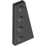 Lego Wedge Plate 4 x 2 Right / Black