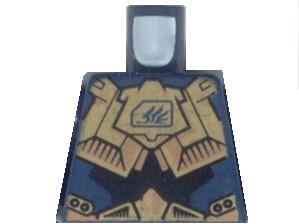 Lego Torso Exo-Force Gold Body Armor with Wing Pattern / Dark Blue