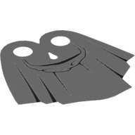 Lego Neckwear Cape, Pleated with Hood Print [Traditional Starched Fabric] / Dark Bluish Gray