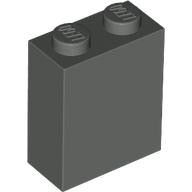 Lego Brick 1 x 2 x 2 with Inside Axle Holder / Dark Gray