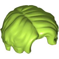 Lego Hair Mid Length, Parted / Lime