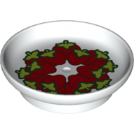 Lego Duplo Dish with Strawberries Print / White