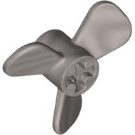 Lego Propeller 3 Blade 3 Diameter with Axle Cross / Pearl Light Gray