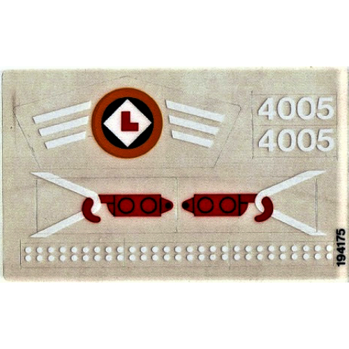 Lego Sticker Sheet for Set 4005-1 / [No Color/Any Color]