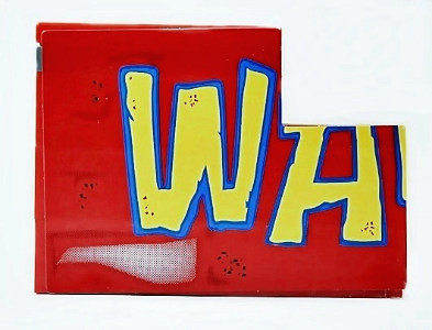 Lego Stickered Assembly 6 x 1 x 3 2/3 with 'WA' Pattern (Sticker) - Set 4982