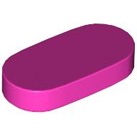 Lego Tile Round 1 x 2 / Dark Pink