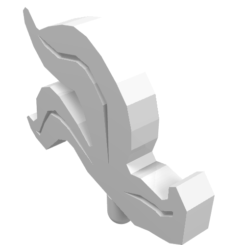 Lego Headwear Accessory Plume / Feather Triple / White