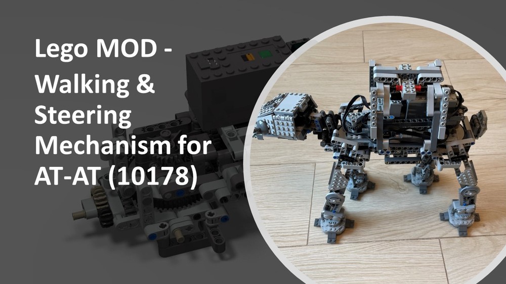 Lego MOD - Walking & Steering Mechanism for AT-AT (10178)