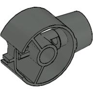 Lego Animal / Creature Body Part, Dinosaur Neck / Tail Ring / Dark Gray