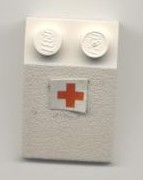 Lego Slope 33 3 x 2 with Red Cross Pattern (Sticker) - Set 6364