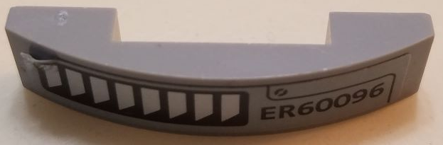 Lego Slope, Curved 4 x 1 x 2/3 Double with 'ER60096' and Air Vents Pattern Model Right Side (Sticker) - Set 60096
