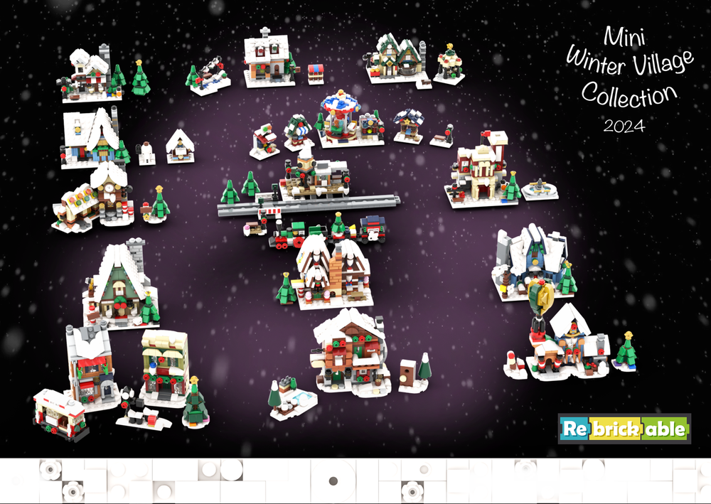 Lego Mini Winter Village Collection 2024 - The Full Set of 16