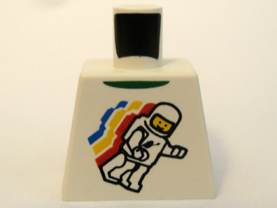 Lego Torso Classic Space Minifigure Floating Pattern / White