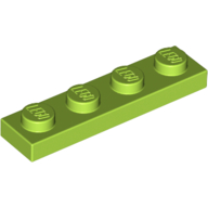 Lego Plate 1 x 4 / Lime