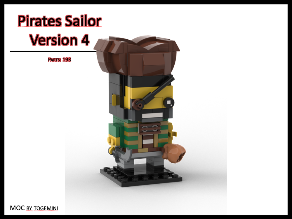 Lego Pirates - Sailor Version 4 Brickheadz
