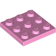 Lego Plate 3 x 3 / Bright Pink