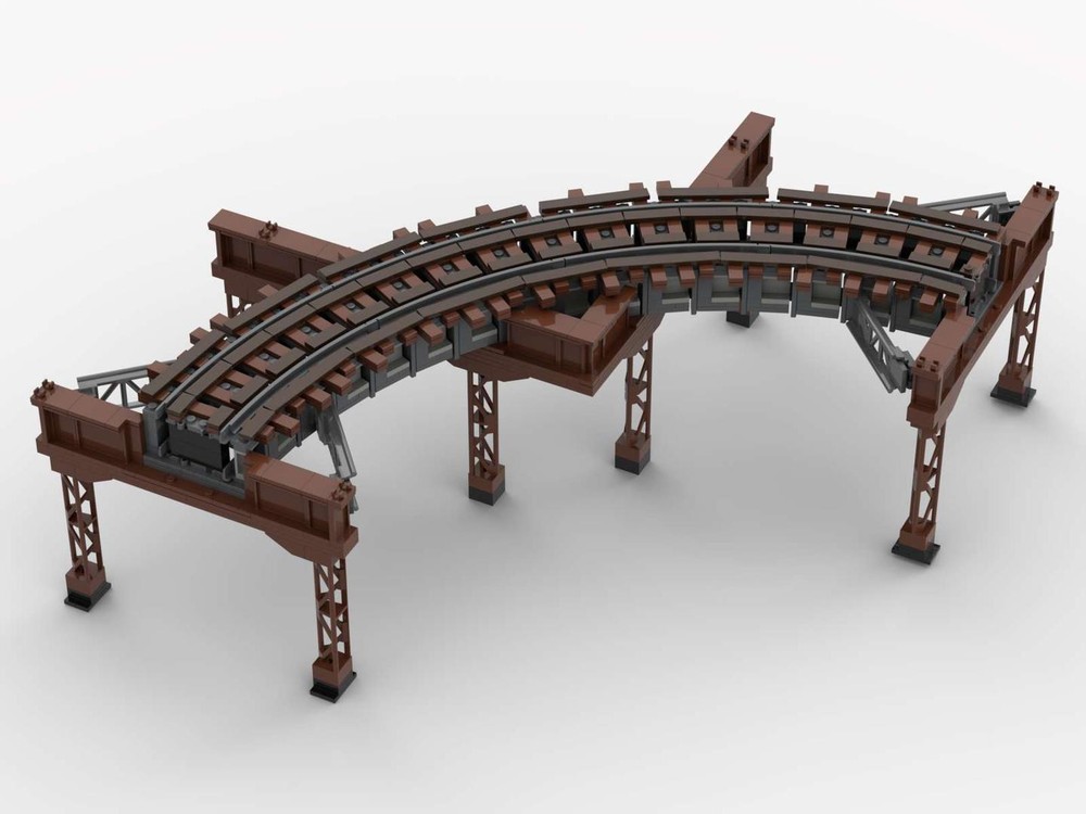 Lego 90 degree single track L turn
