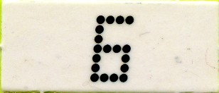 Lego Punch-outs, Scoreboard Number 6 / White