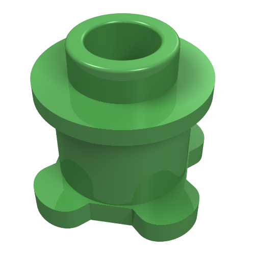 Lego Belville / Scala, Brick Round 1 x 1 x 2/3 Round / Bright Green