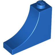 Lego Brick Curved 1 x 3 x 2 Inverted [Inside Bow] / Blue