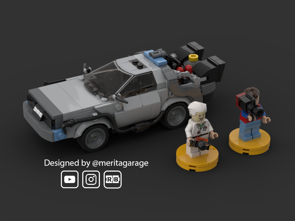 Lego Time Machine Back to the Future With Light Switch