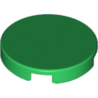 Lego Tile Round 2 x 2 with Bottom Stud Holder / Green