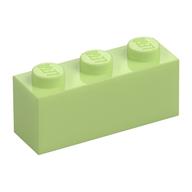 Lego Brick 1 x 3 / Yellowish Green