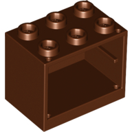 Lego Cupboard 2 x 3 x 2 with Hollow Studs / Reddish Brown