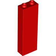 Lego Brick 1 x 2 x 5 with Hollow Studs / Red