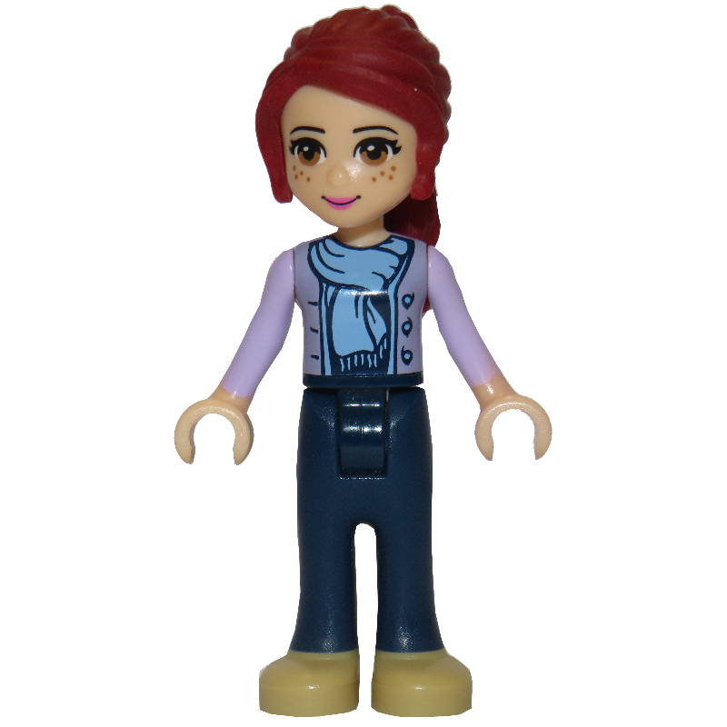 Lego Mia - Lavender Jacket, Scarf, Dark Blue Trousers