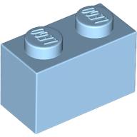 Lego Brick 1 x 2 / Pastel Blue