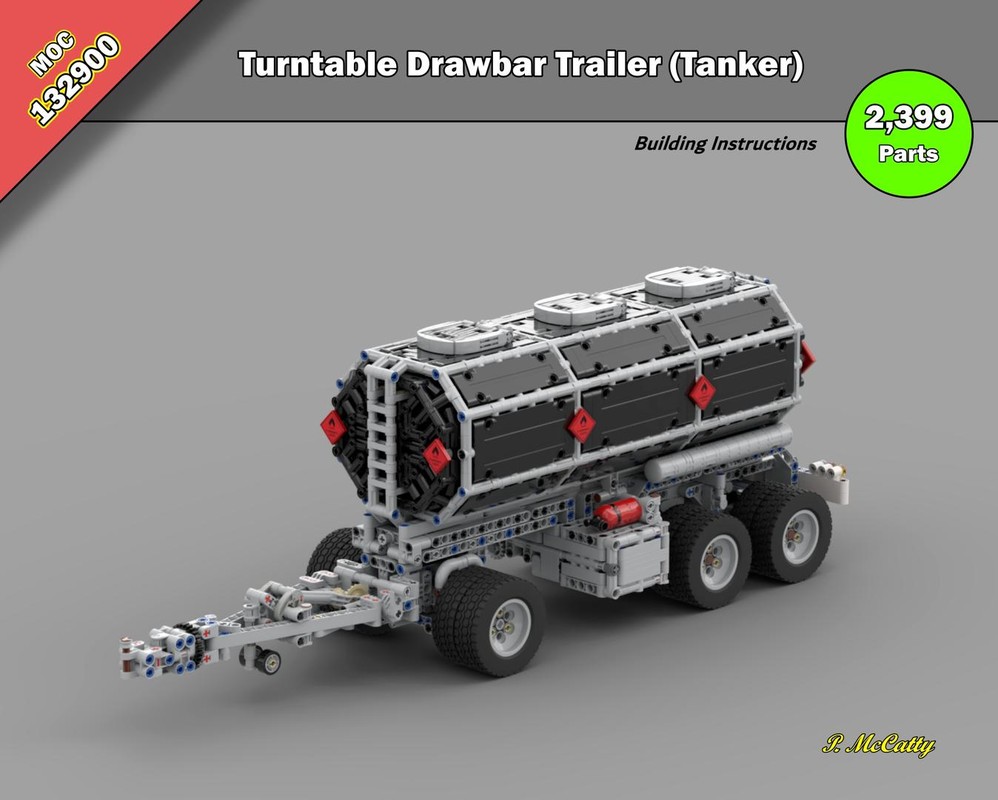 Lego Turntable Drawbar Trailer (Tanker)