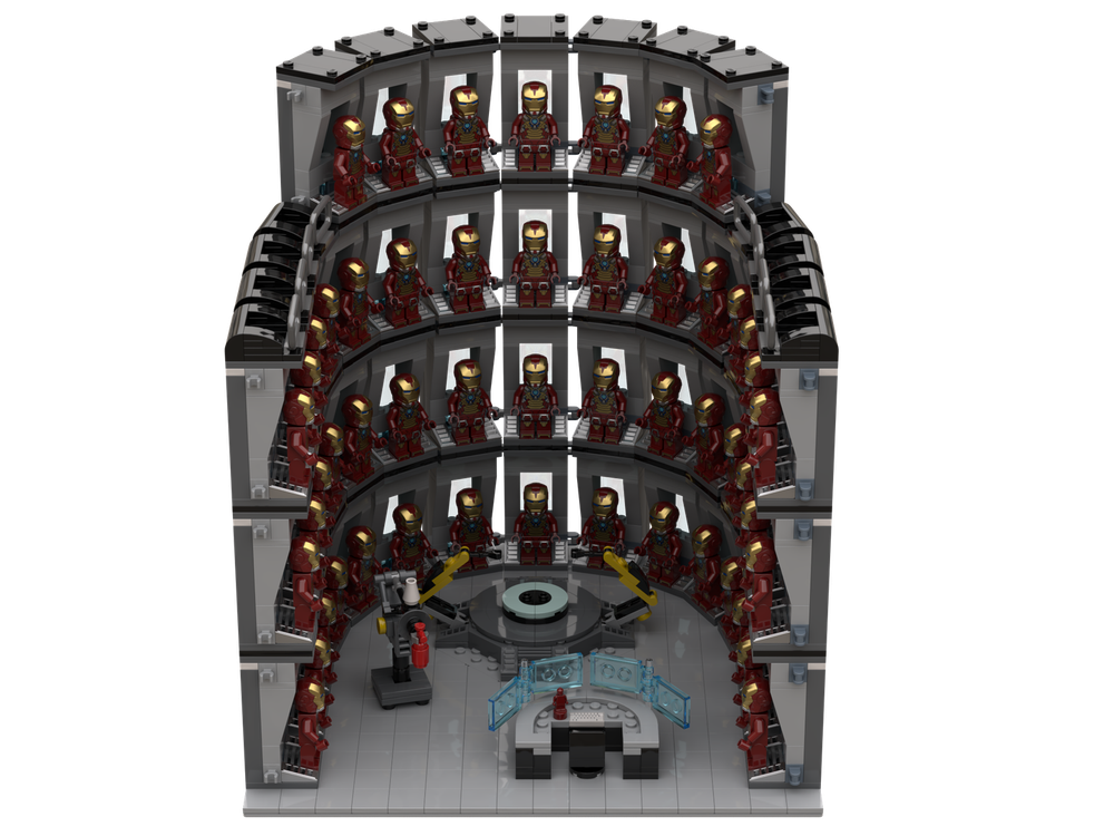 Lego Iron Man Hall of Armor Modular Minifigure Display