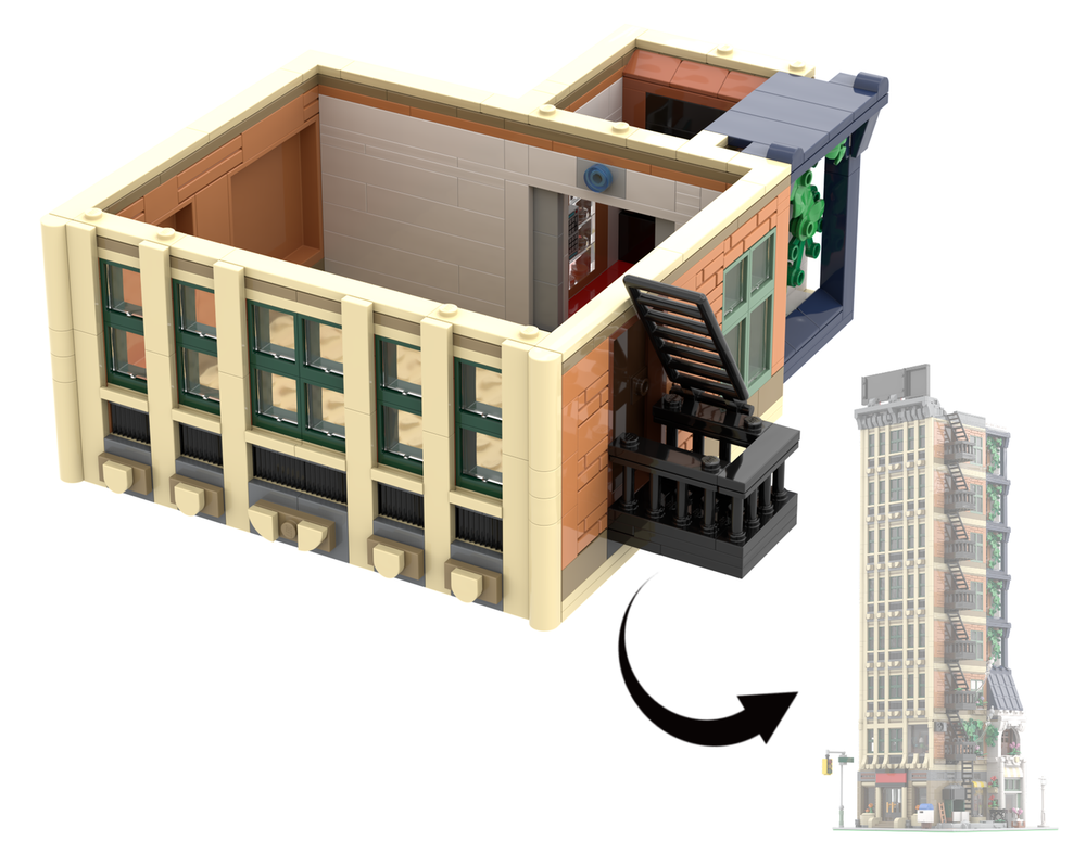 Lego Extra Floor for Daily Bugle Moc and Modification