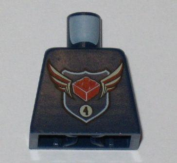 Lego Torso MBA Level 4 Logo Pattern / Dark Blue