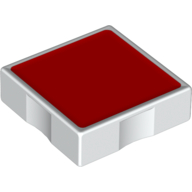 Lego Duplo Tile 2 x 2 with Shape Red Square Print