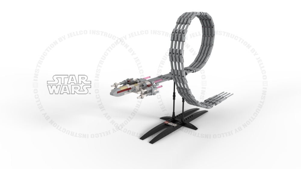 Lego Ultramicro T-65B rebel starfighter Desktop Version : Roller coaster Concept