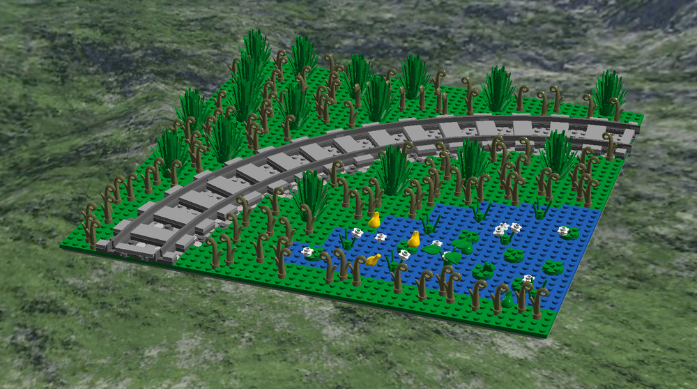Lego Curved track section