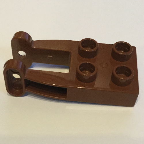 Lego Duplo Plate 2 x 2 with Tow Rope Holder Arms / Reddish Brown