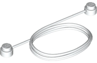Lego String with End Studs (40L Overall) with (Same Color) Studs Pattern / White