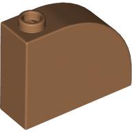 Lego Brick Curved 1 x 3 x 2 / Medium Nougat