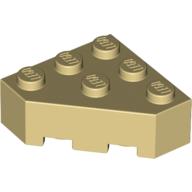 Lego Brick Wedged 3 x 3 Cut Corner / Tan